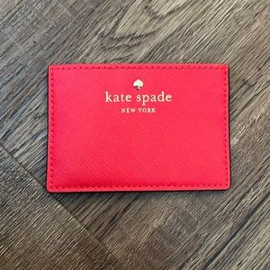 Kate spade slim card case, red